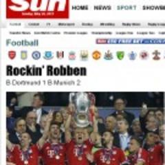 Bildstrecke: Pressestimmen zum Finale in Wembley: Rockin' Robben